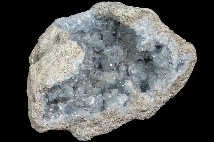 Sky Blue Celestine (Celestite) Geode Section - Madagascar #183665